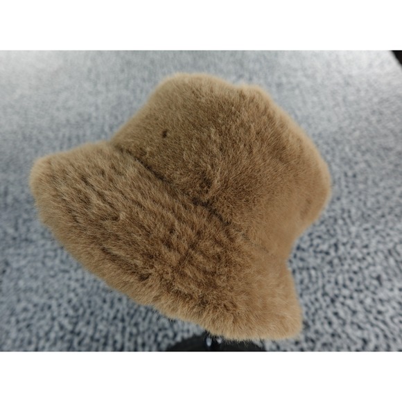 Levis Faux Fur Bucket Hat Tan Warm Winter Cozy Casual Unisex Medium - Picture 5 of 9